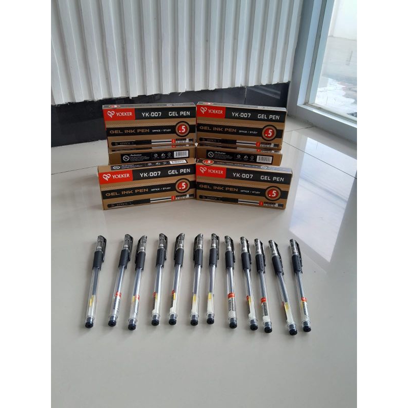 

yoeker gel pen YK-007 isi 12