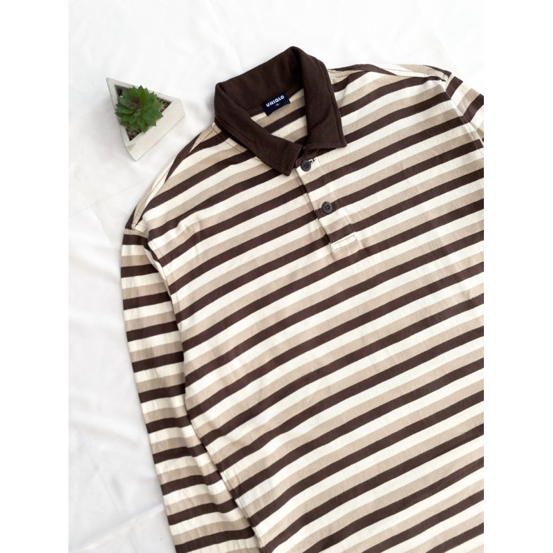 Kaos Rugby Salur Uniqlo Old Moca