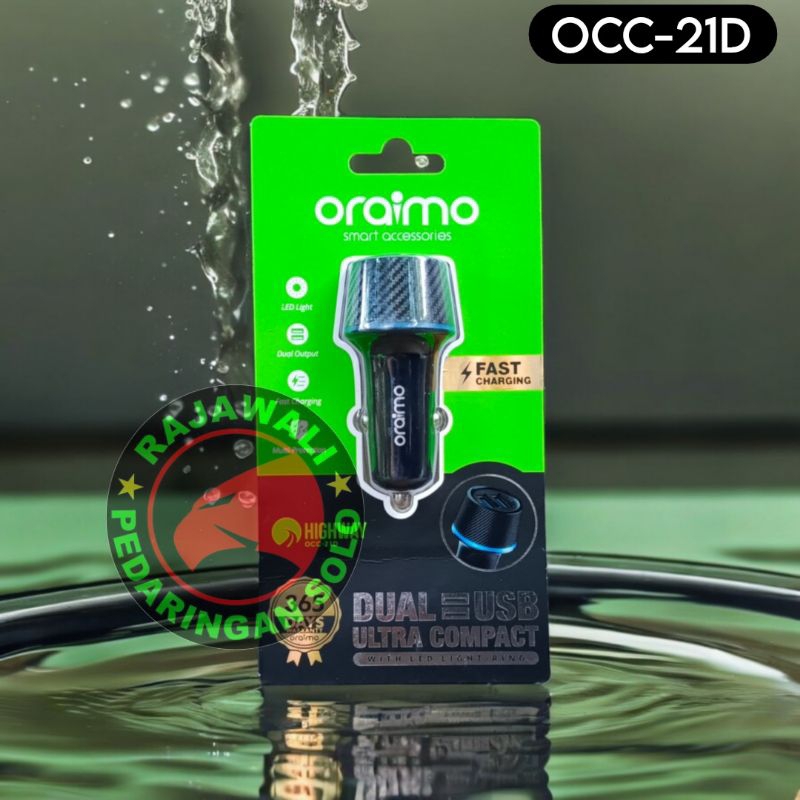 CHARGER MOBIL DUAL USB FAST CHARGING CASAN LIGHTER MOBIL ORAIMO OCC-21D