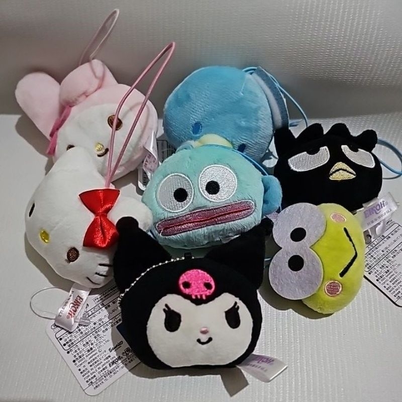 SANRIO CHARACTERS DOLL BAGCHARM KEYCHAIN HELLO KITTY MY MELODY KEROPI KUROMI HANGYODON PENGUIN BADTZ