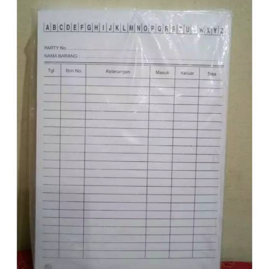 

HJ6 Kartu stok barang isi 1 lembar