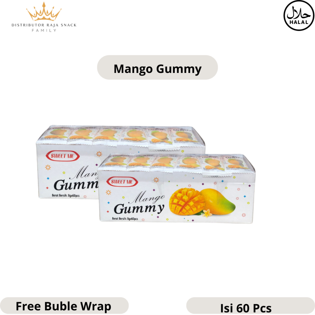 

Sweet me Mango Gummy 1 Box isi 60pcs @8gram