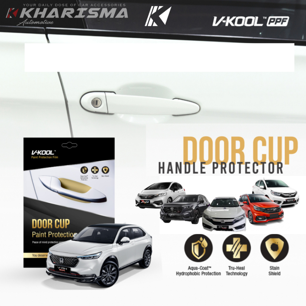 V-KOOL PPF Door Cup HONDA JAZZ | HR-V | CIVIC | CRV HYBRID | BRIO | MOBILIO | BR-V