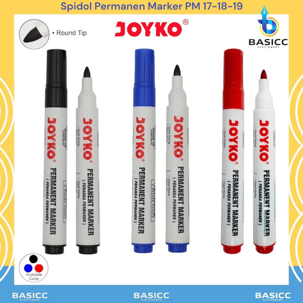 

Joyko Spidol Permanent Marker Round Tip | @1Pcs