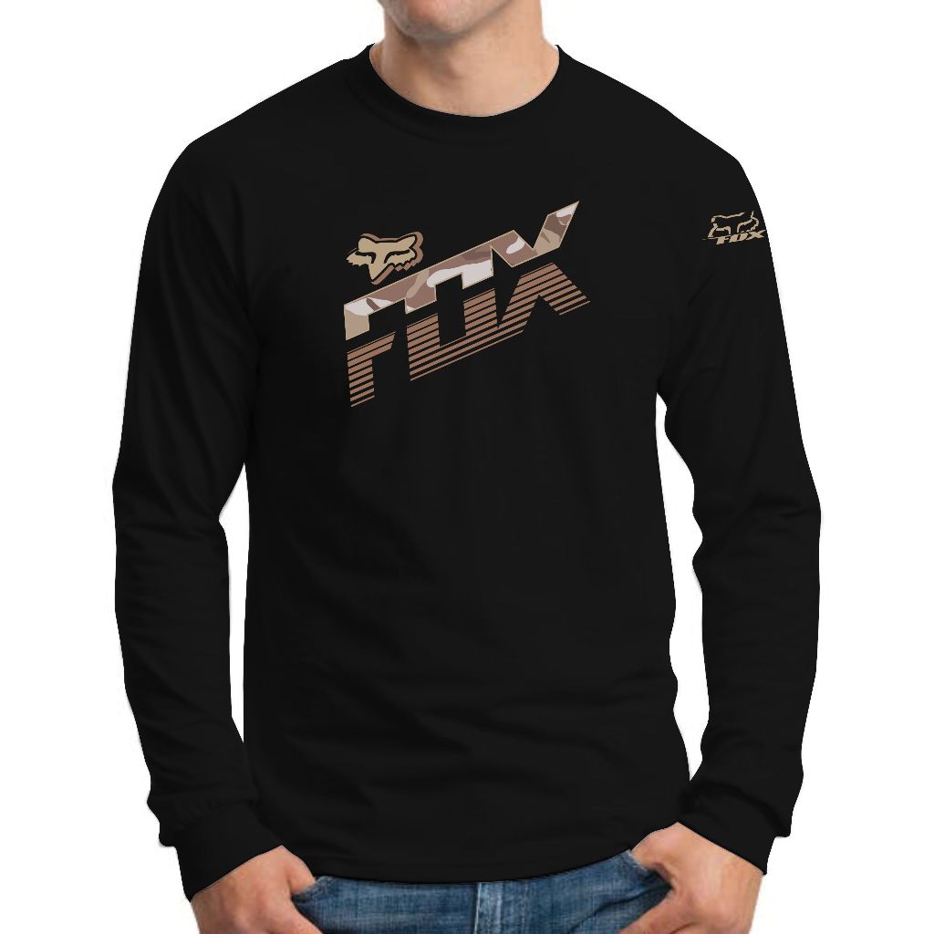 kaos lengan panjang pria fox tld ktm murah