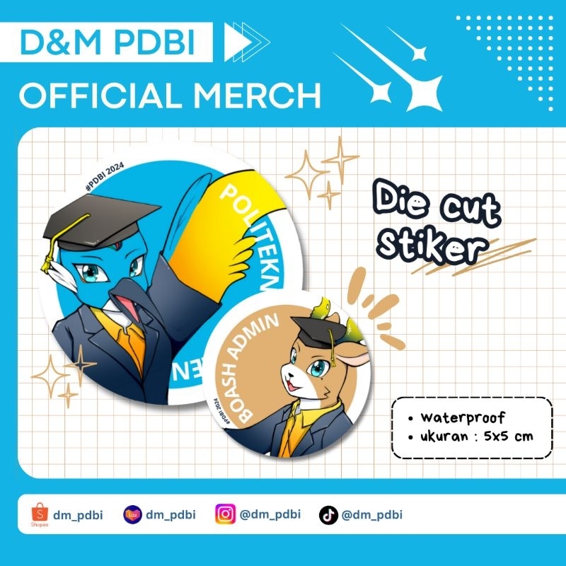 

Due cut Stiker D&M PDBI Maskot