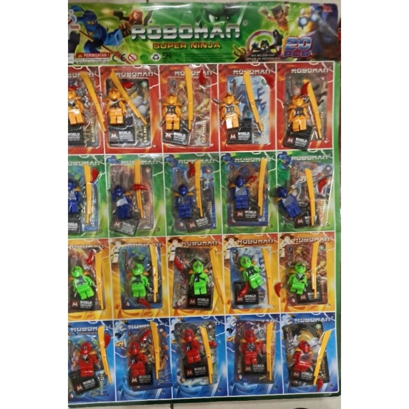Brick Roboman Mainan Anak Ninja + 1 Kartu VIP