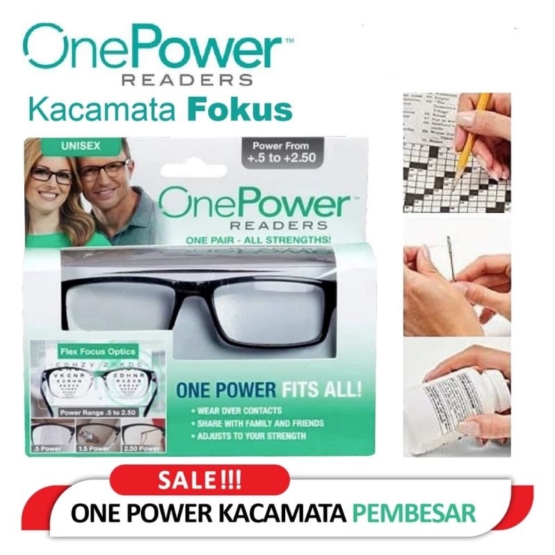 ✅ [INSTAN/COD] 3IN1 Kacamata BACA 50-250 One power Original 3 in 1 Kaca Mata Readers Auto Focus Baca