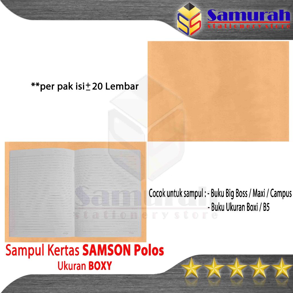 

Sampul Kertas Buku Tulis Boxy Samson Polos Coklat / Fancy Anak / Buku Big boss Campuss SD SMP SMA