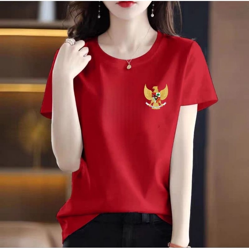 Baju kaos wanita dewasa baju 17 Agustus Pakaian cewek baju cewek dewasa kaos garuda