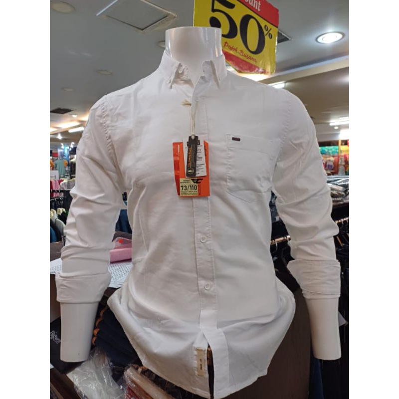 KEMEJA PRIA CARDINAL CASUAL SLIMFIT PUTIH