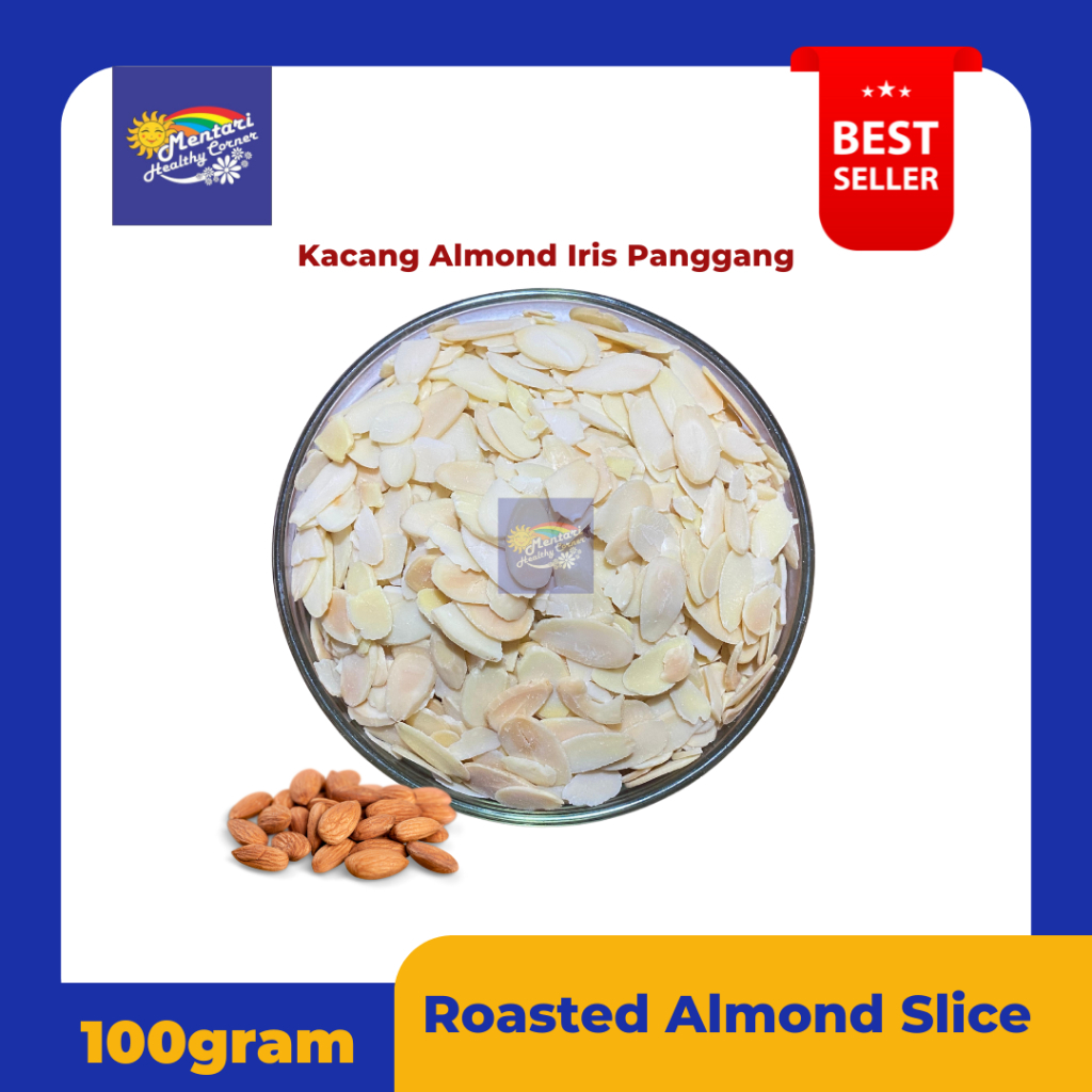 

Roasted Almond Slice 100gr / Kacang Almond Iris Panggang 100gram