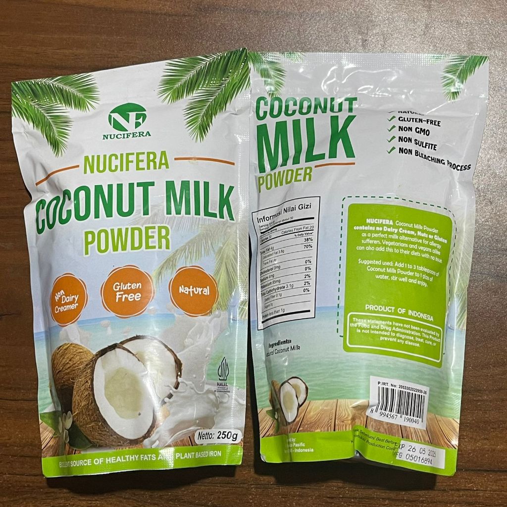 

Nafariz724 Nucifera, Organic Coconut Milk Powder 250Gr / Bubuk Susu Kelapa Organik 250Gram