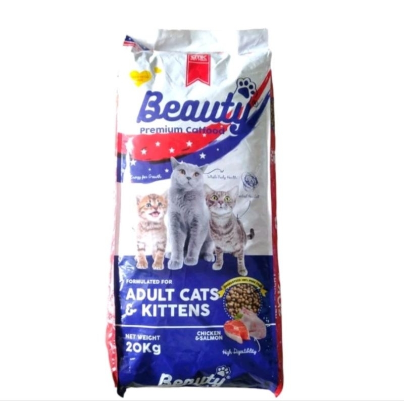 Beauty 20kg KHUSUS INSTANT Makanan Kucing Beauty 20 kg Catfood Dryfood Beauty Karung Makanan Kucing 