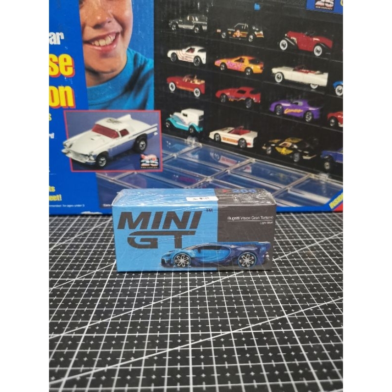 mini gt bugatti vision grand tourismo light blue