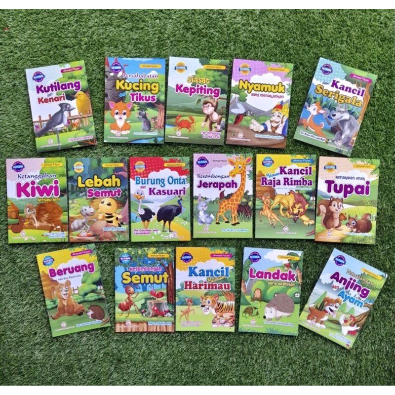 Buku Cerita Anak Bergambar Bilingual Dongeng Anak Buku Dongeng Fabel Anak Full Color Mengenal Hewan 