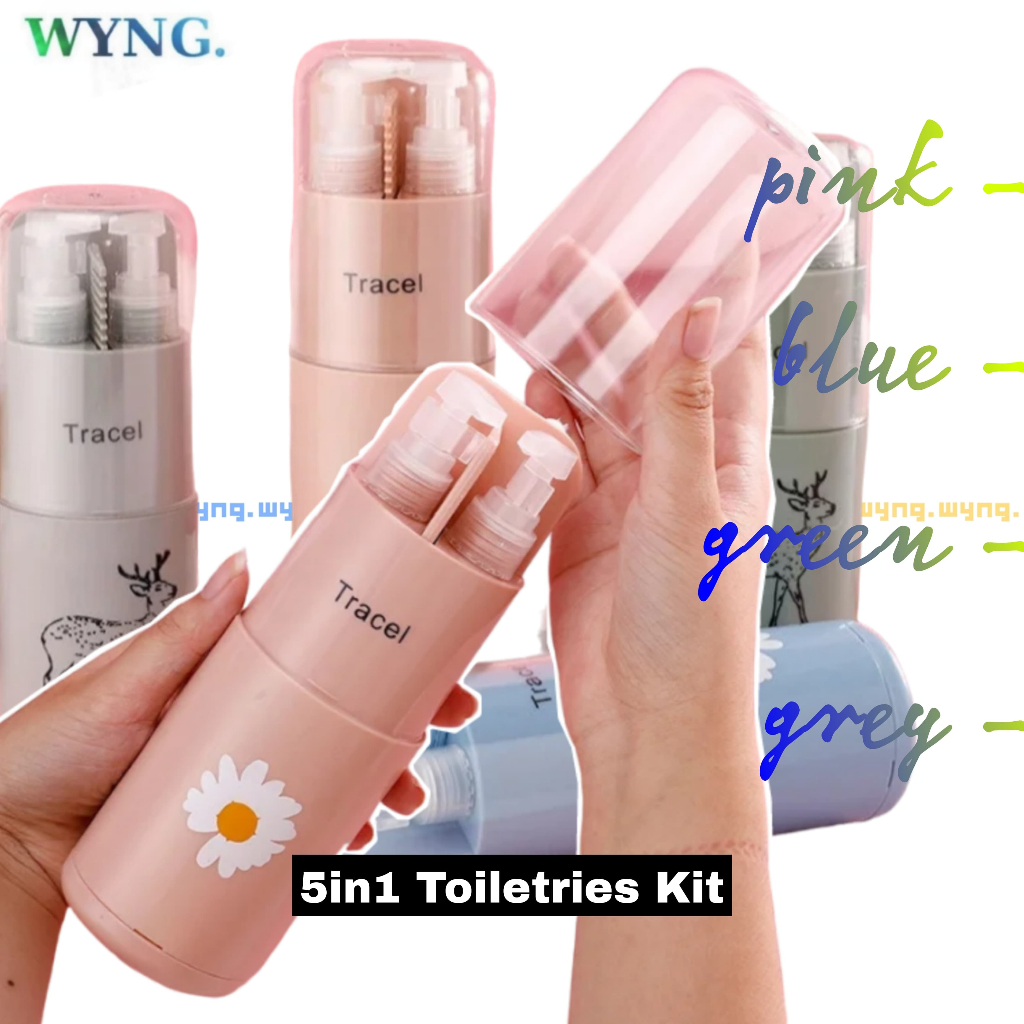 ZF - 6 in 1 Toiletries Kit Botol Travel Portable Tempat Penyimpanan Alat Mandi Premium 6in1 5in1 5 i