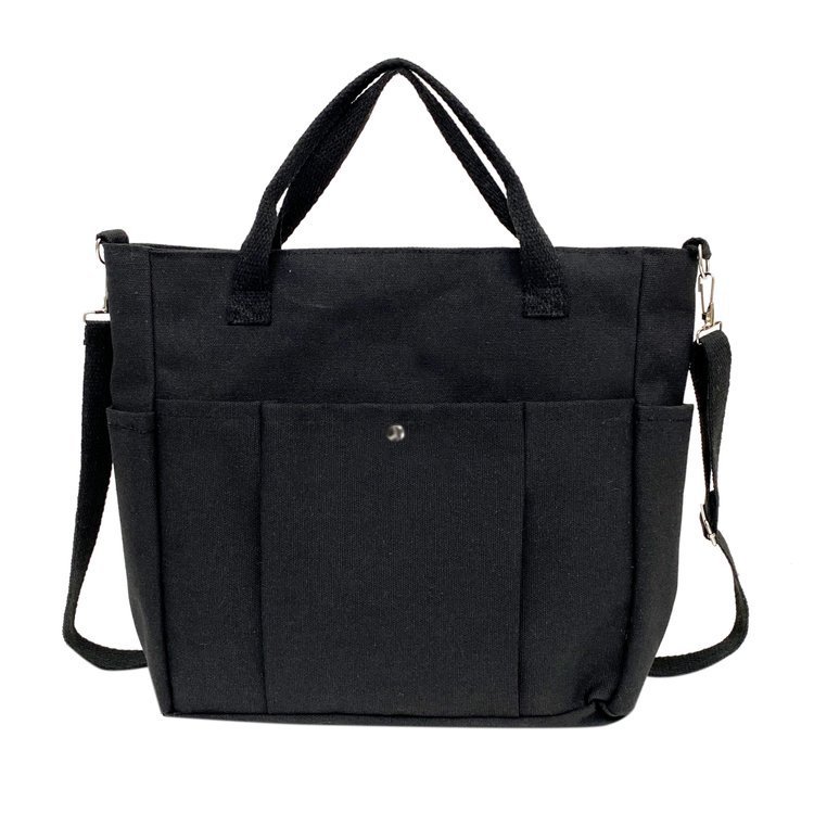 SUPER DEAL Hayden Raeon Bag Tote Bag Polos Gaya Kekinian Tas Tote Kanvas Fashionable Wanita Korea