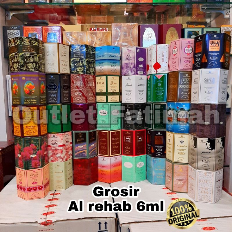 Parfum Al rehab 6ml Original 1 lusin 2 box 12 botol. Grosir Alrehab 6ml