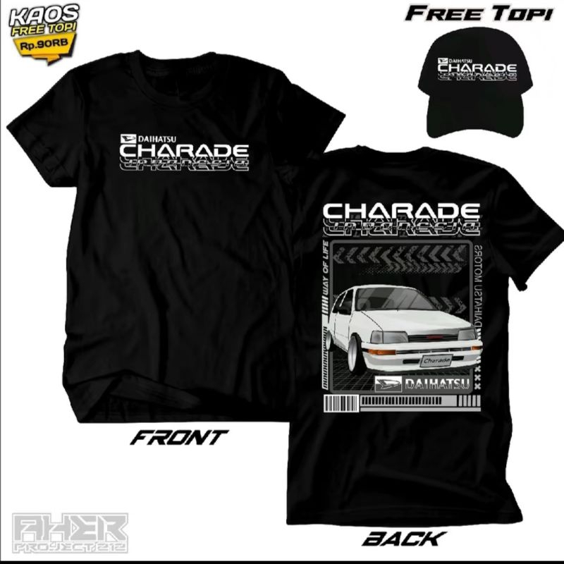 KAOS MOBIL DAIHATSU CHARADE FREE TOPI || KAOS MOBIL CHARADE || CHARADE ||KUALITAS PREMIUM