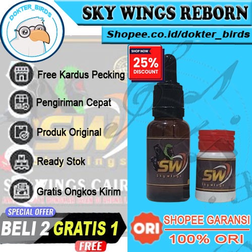 SW SKYWINGS REBORN skwings cair vitamin burung