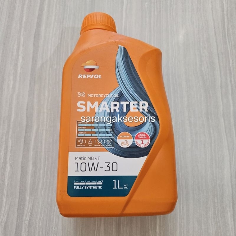 Repsol Oil Oli Motor Smarter Matic MB 4T 10W-30 Pelumas Mesin 1L Honda PCX ADV Vario Stylo