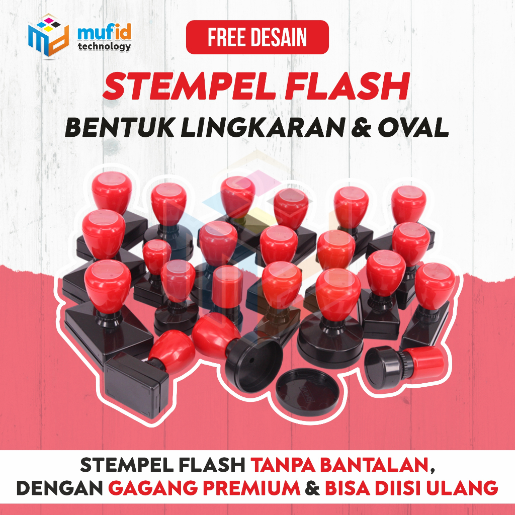 

(SEDANG) Stempel Flash / Otomatis / Warna - LINGKARAN / OVAL