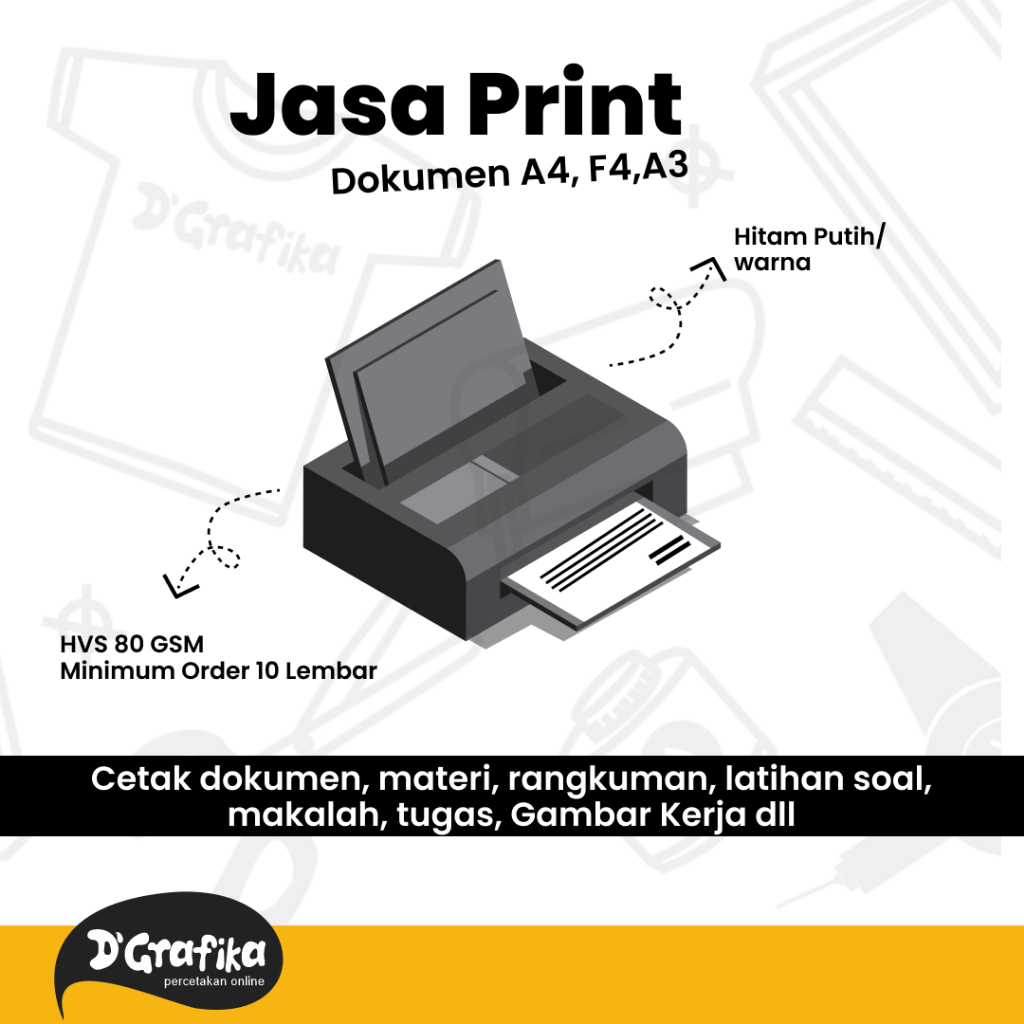 

Jasa Print Dokumen & Gambar Kertas HVS A4/A3/A3+