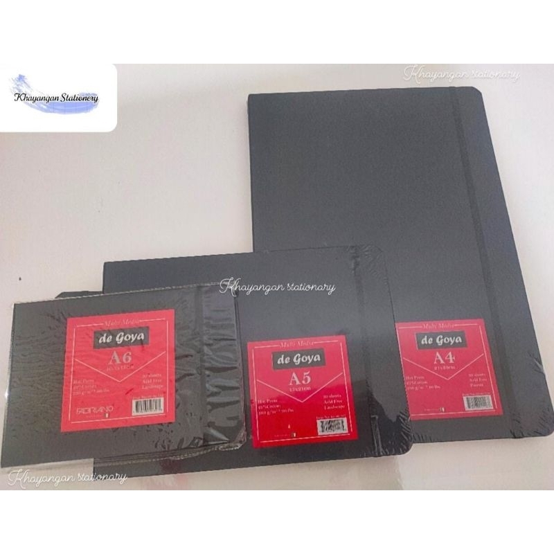 

de Goya Watercolor Book Stitch HP 200 gsm A6,A5,A4,A3/Buku watercolour Stitch Hot Press