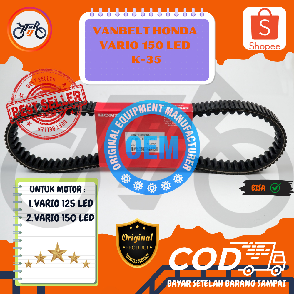 Vanbelt  V belt Panbel MOTOR HONDA Vario 125 New | Vario 150 LED | Original AHM