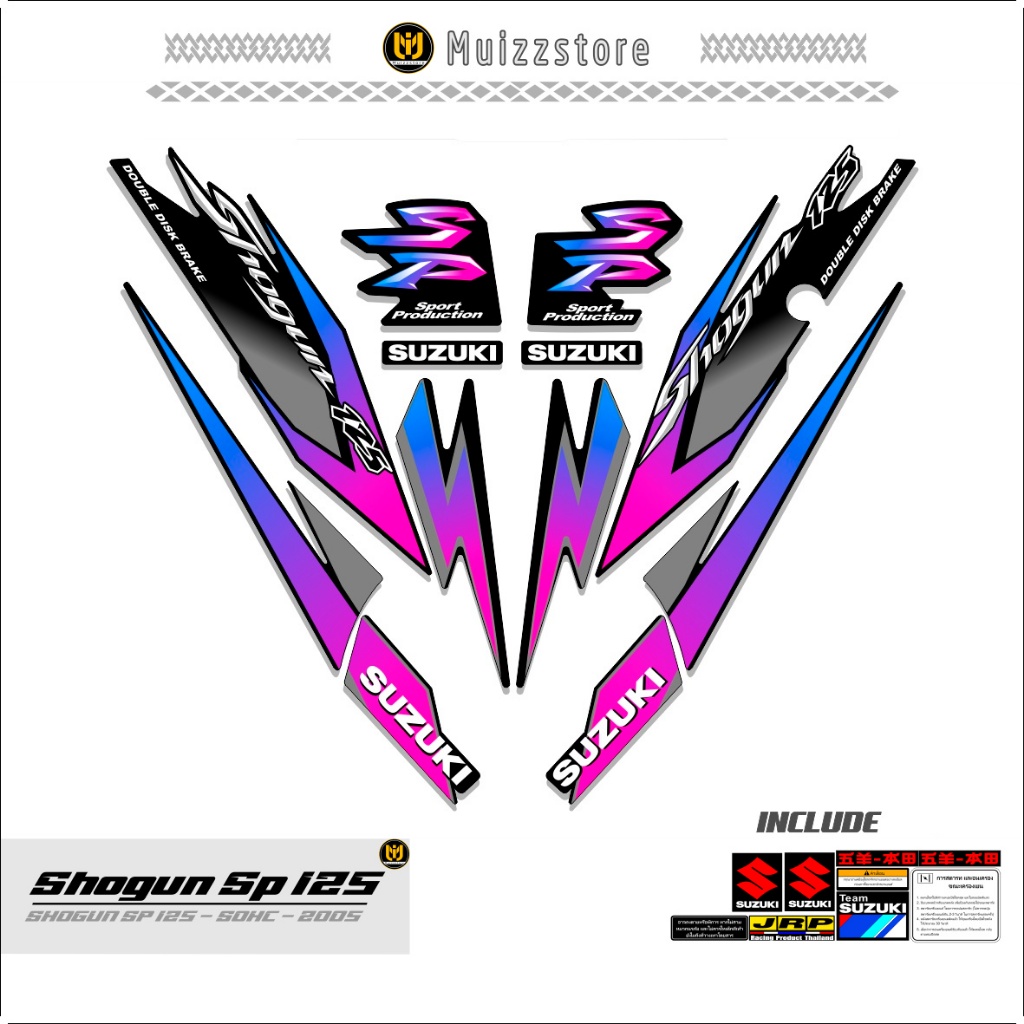 STICKER MOTOR SHOGUN SP125 / MOTIF 12 / SHOGUN 125SP / STRIPPING VARIASI SHOGUN / VIRAL MUIZZSTORES