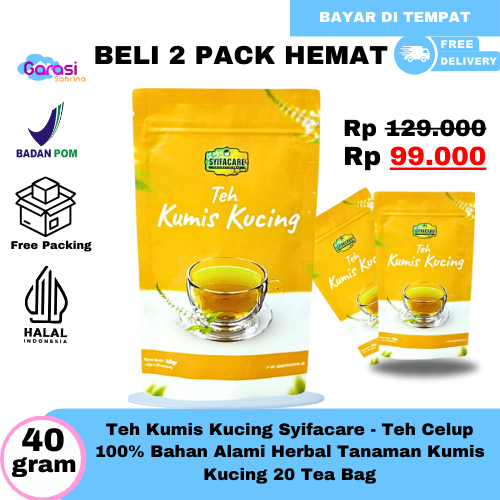 

Teh Kumis Kucing 2 Pack Herbal Alami Mencegah Darah Tinggi Diabetes 100% Tanaman Kumis Kucing