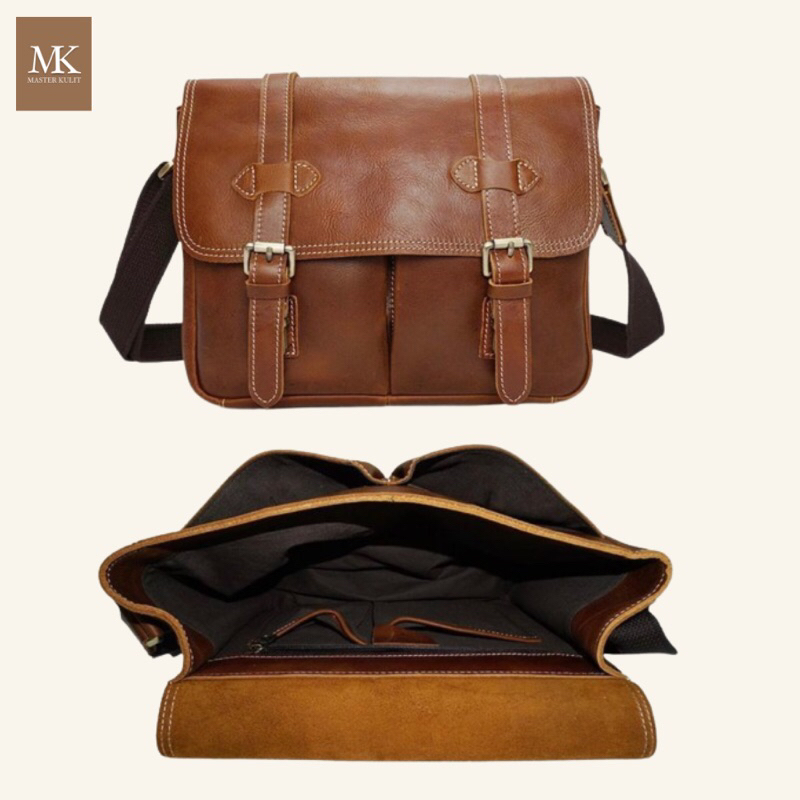 Tas Messenger Kamera Kulit Asli DSLR SLR PHOTOGRAFI Mk.035
