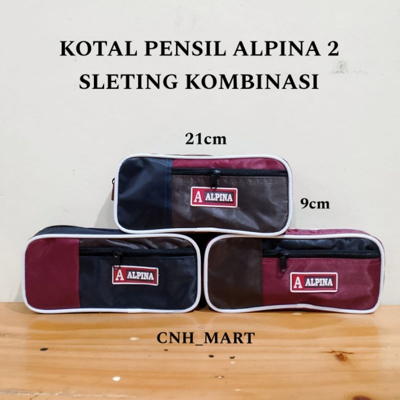 

Kotak Pensil Besar Alpina 2 Sleting kombinasi - Kotak Pensil Alpina Harga 1 Pcs