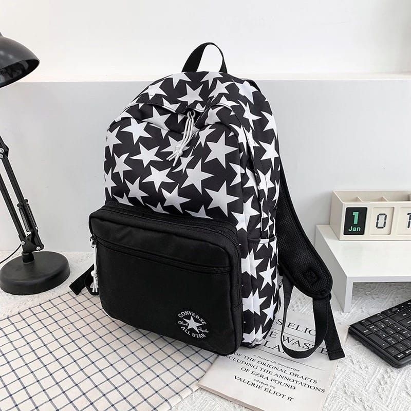 BEST SELLER  Tas Ransel Backpack Converse Motif Pria Wanita Import / Tas Sekolah Anak / Backpack Con