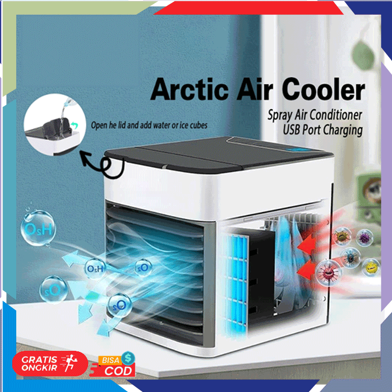 Kipas Angin AC Mini Portable Power Cooling USB | AC Meja Portable | Kipas Angin AC Portable USB | Ki