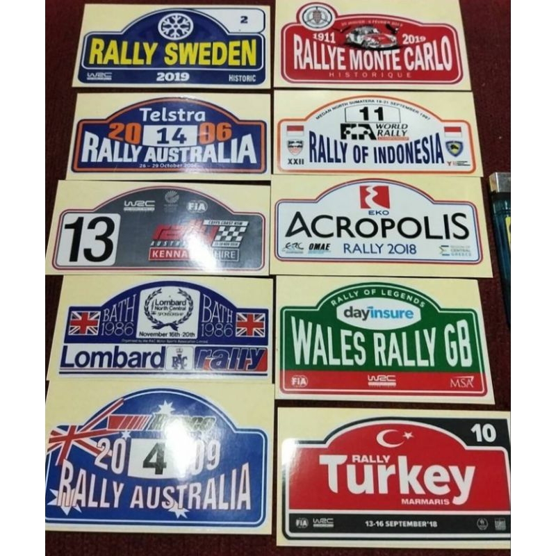 

Sticker Rally. tag ...custom
