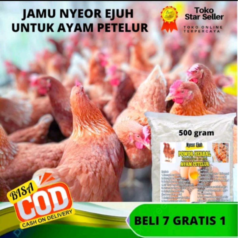 

power herbal ayam petelur kemasan 500gram.100% alami dan (original)