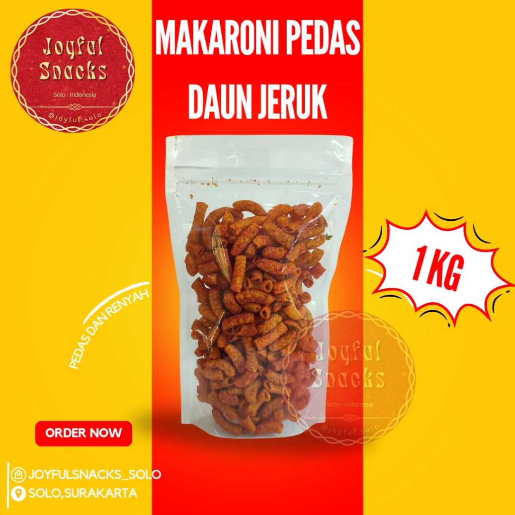 

[1 KG] MAKARONI PEDAS DAUN JERUK | JOYFUL SNACKS SOLO