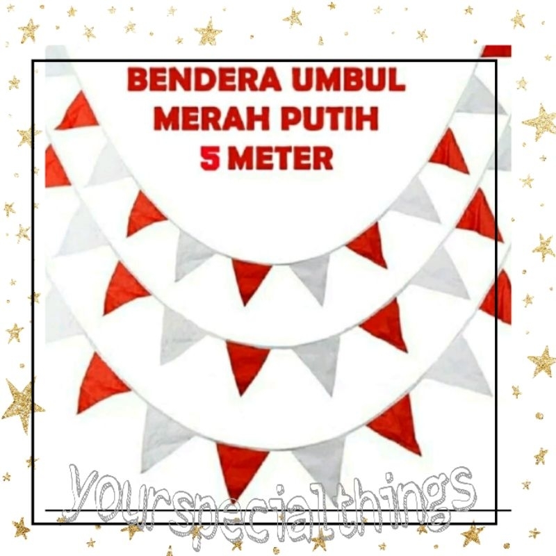 BENDERA SEGITIGA MERAH PUTIH / BENDERA KAIN SEGITIGA / BENDERA KAIN MERAH PUTIH / UMBUL UMBUL KAIN M