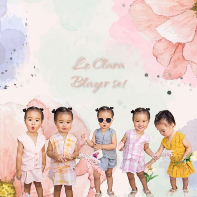 Le Clara Blazer Set ala korea, set blazer anak perempuan, baju anak perempuan