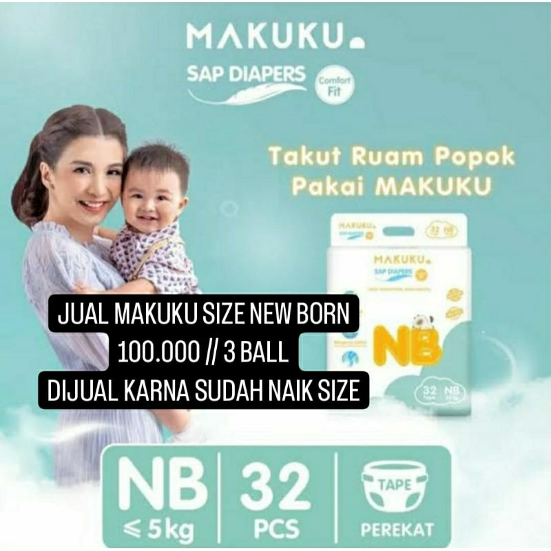 makuku BUNDLING 3 new born NB sale pampers popok bayi