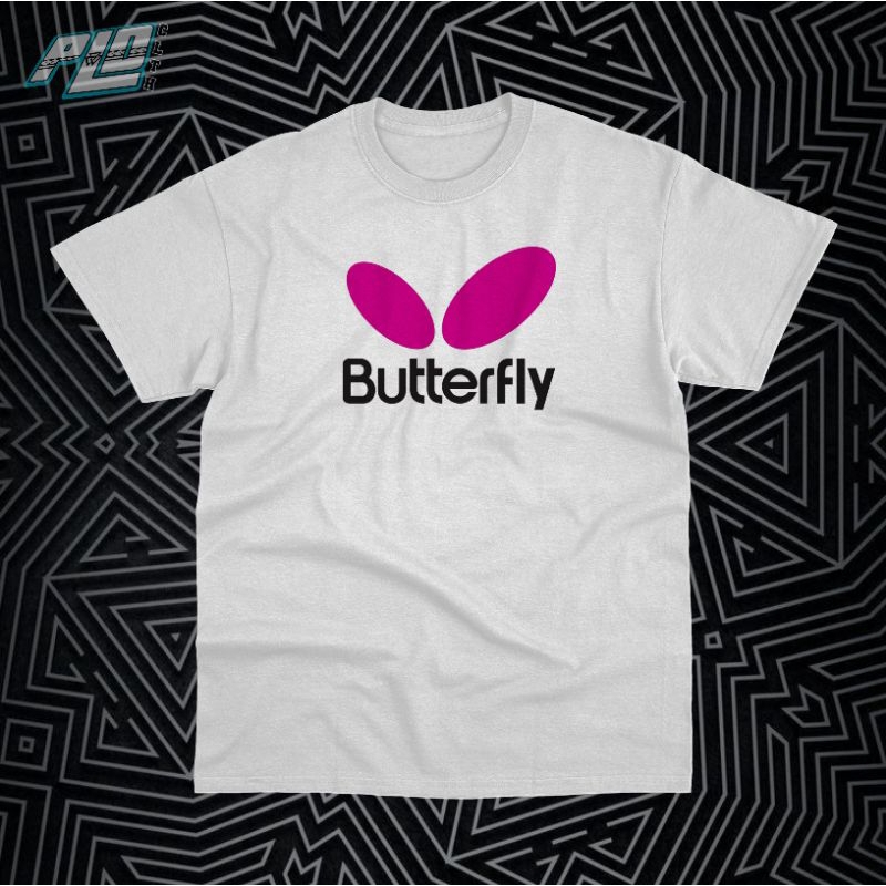 kaos tenismeja butterfly logo / baju tenismeja casual