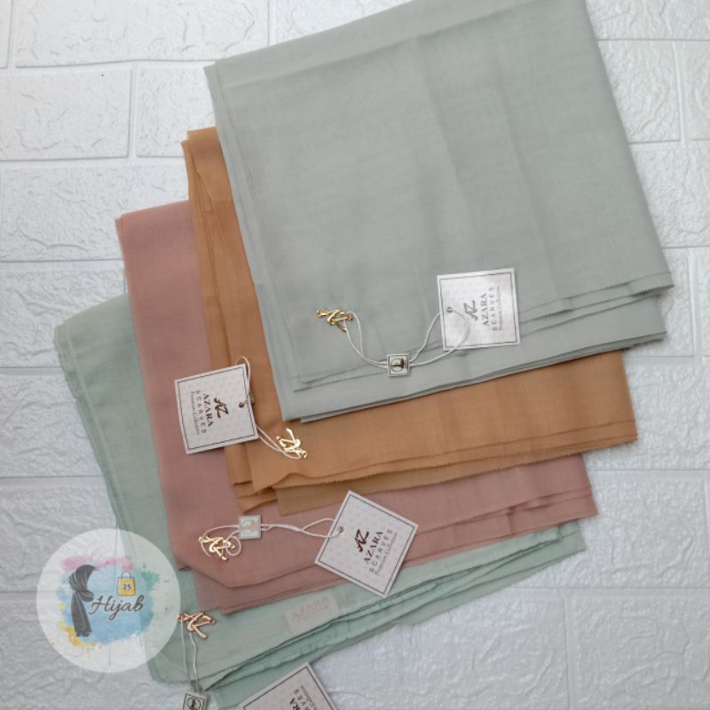 hijab azara segi empat polos