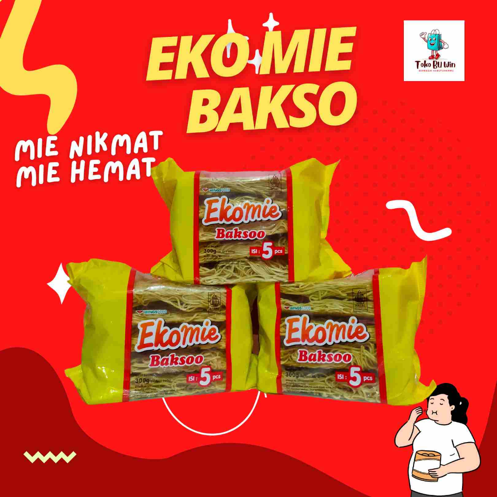 

EKO MIE BAKSO KERING TERBARU 5000AN 300GRAM WINGSFOOD TERMURAH (mie lebih kenyal untuk bakso)