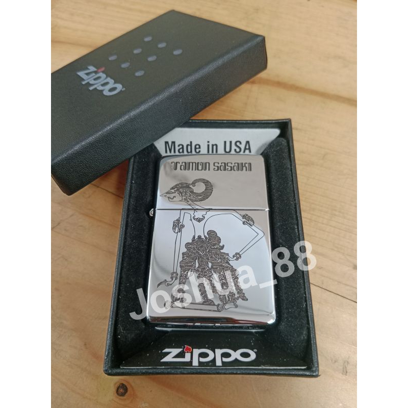 Zippo Custom Ukir Wayang Wisanggeni Silver Bisa Ukir Nama Sendiri