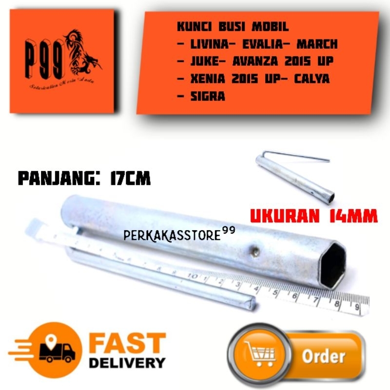 KUNCI BUSI MOBIL UKURAN 14 MM Busi Mobil Xenia Avanza Calya Sigra Evalia Juke Livina March