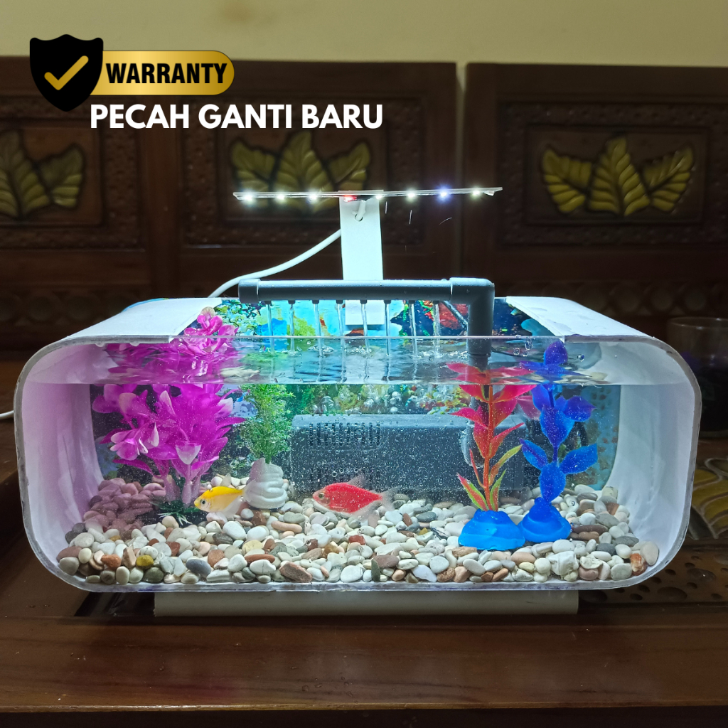 Aquarium Aquascape akrilik mini fullset pompa Akuarium Fulset dengan filte