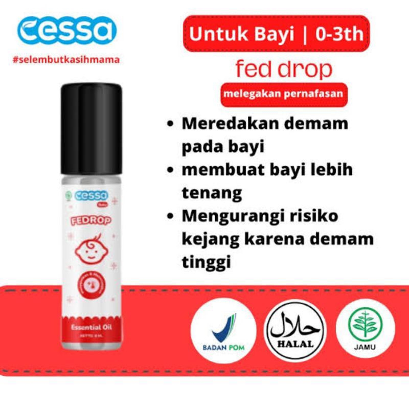[NEW ORI] Cessa Essential Oil Fedrop / cessa demam / Essential Oil bayi / Essential Oil demam