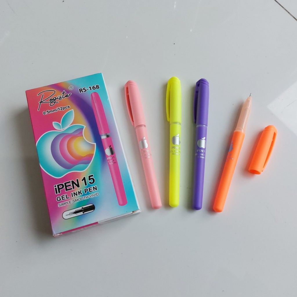 

Pulpen Gel IPEN 15 Tinta Hitam - 1 Lusin Isi 12 Buah WARNA CASING RANDOM